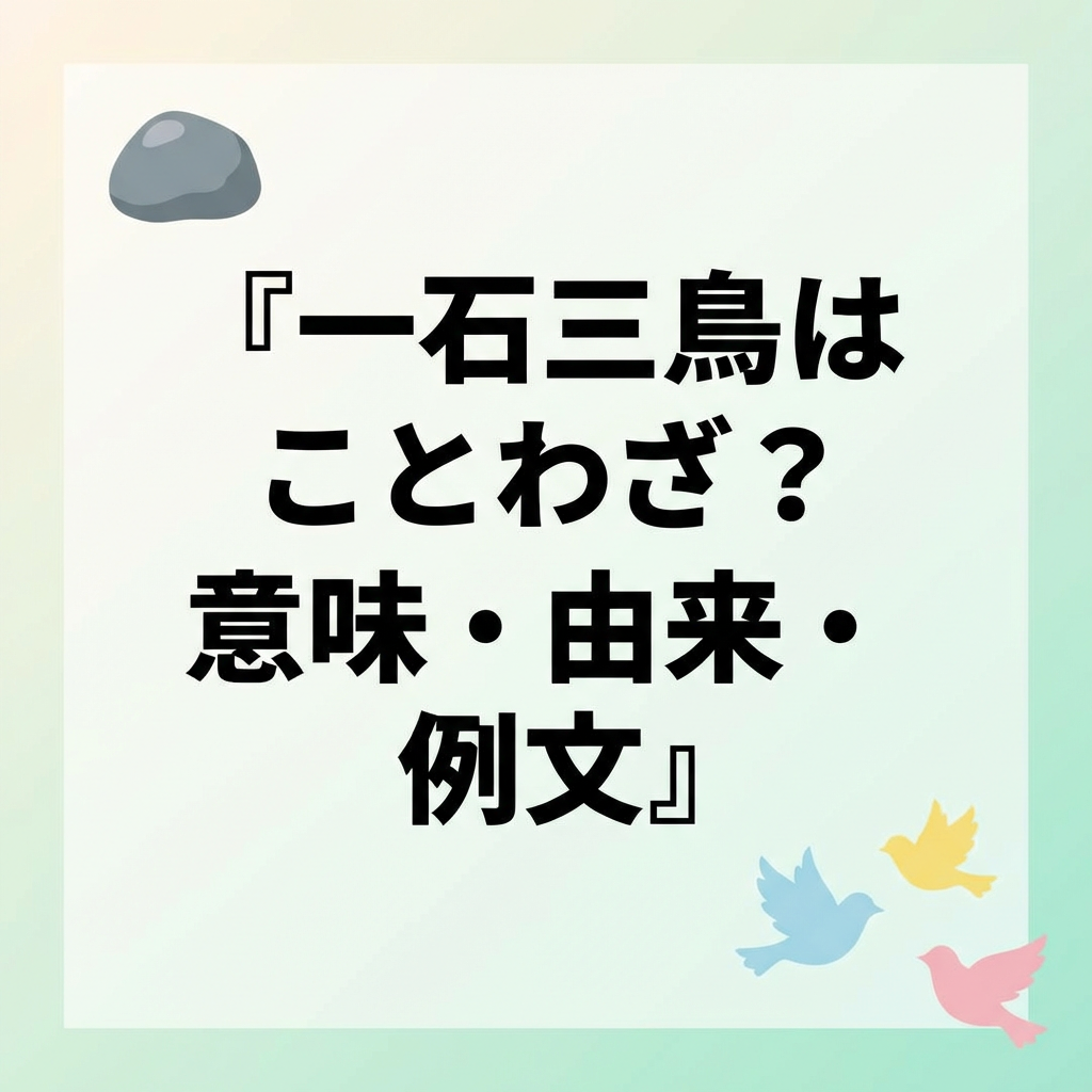 isseki-sanchou-meaning