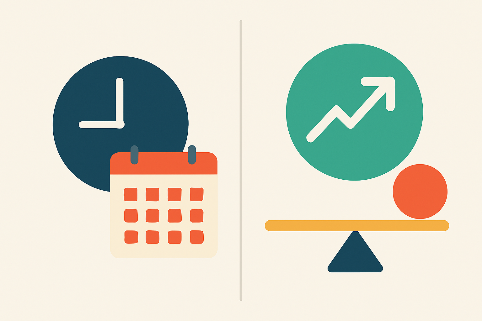 一朝一夕と一長一短の違い比較イメージ