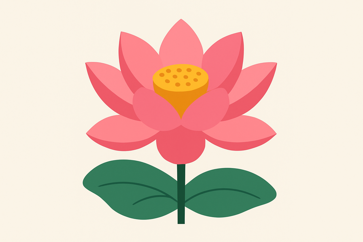 蓮の花のイラスト