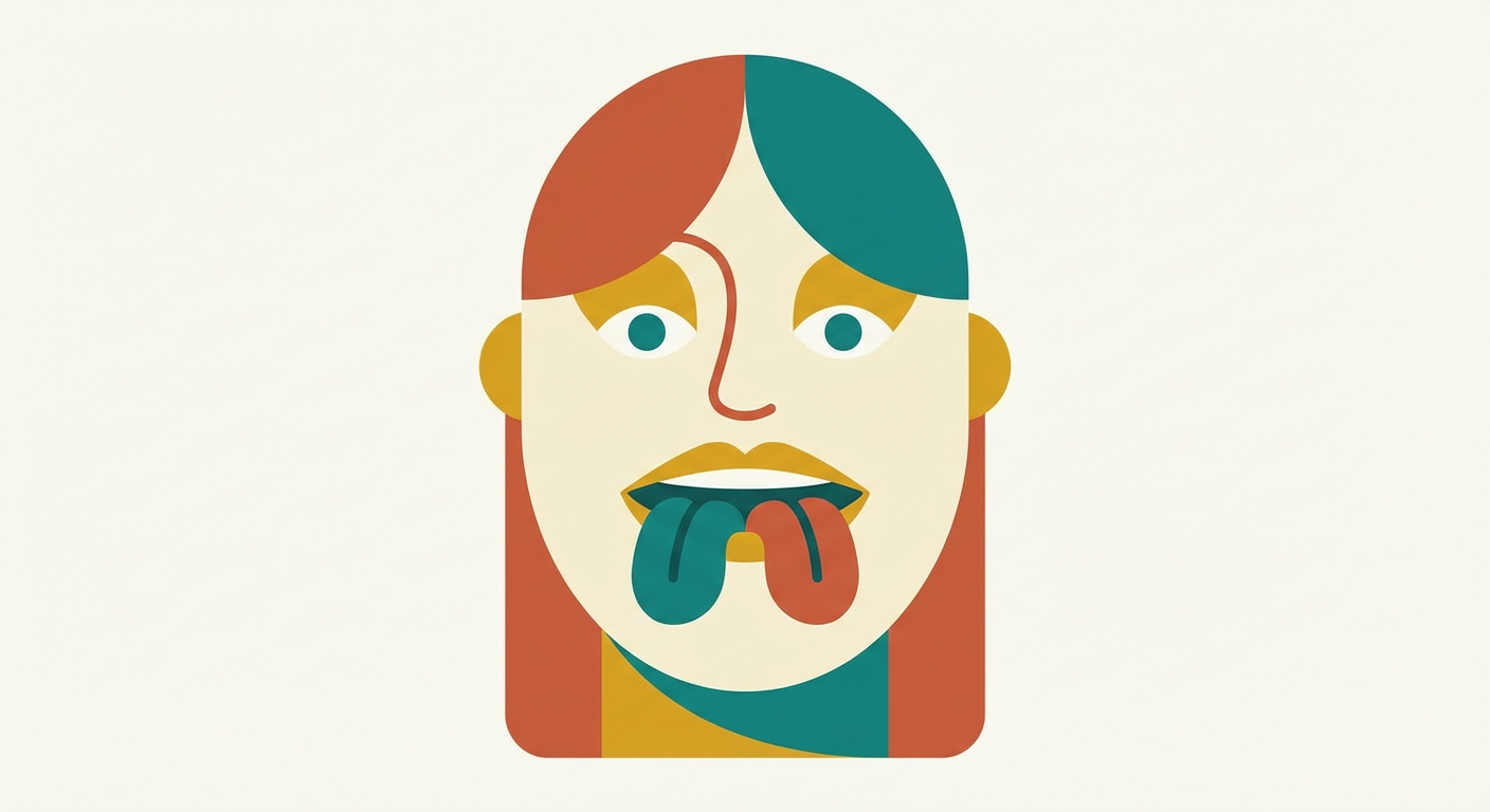 二枚の舌のイメージイラスト