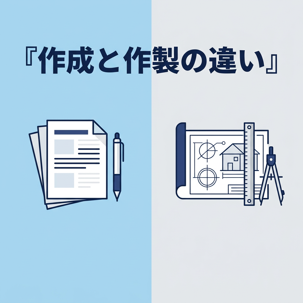 「作成」と「作製」の違い｜使い分け早見表と例文で解説