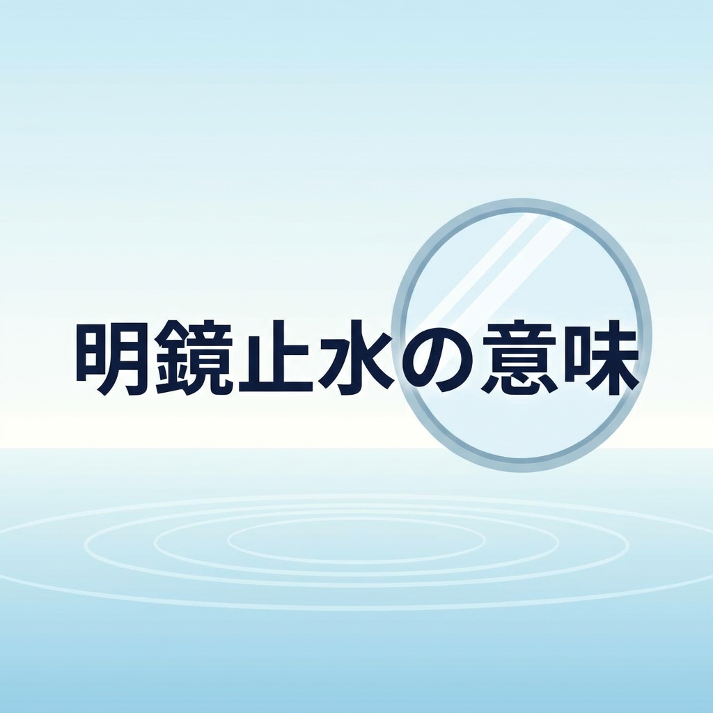 meikyoushisui-meaning