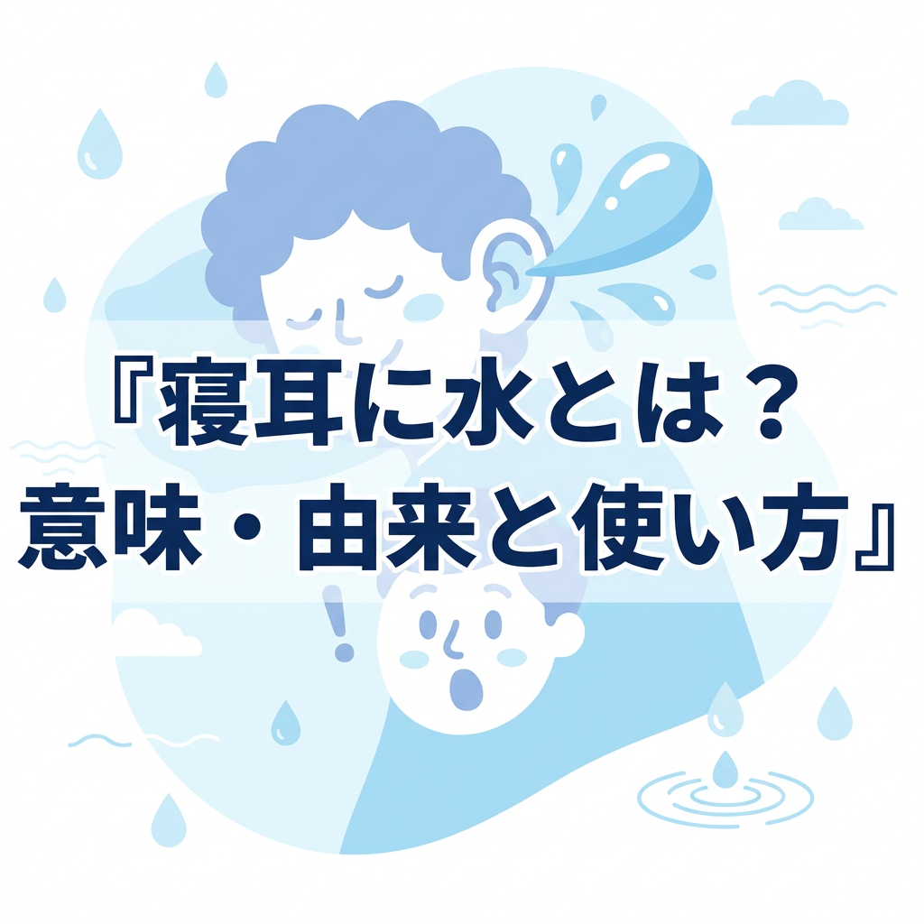 nemimi-ni-mizu-meaning